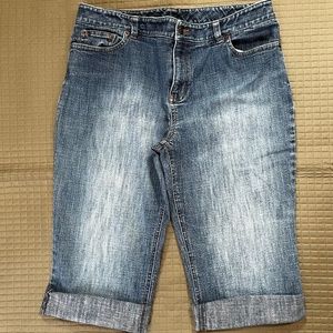 Ann Taylor Loft Denim Shorts - Light Burnout Wash, Size 10 Petite
